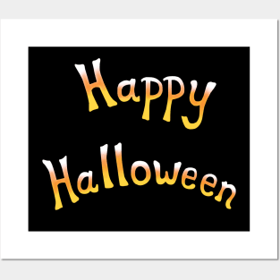 Happy Halloween Candy Corn Pattern Posters and Art